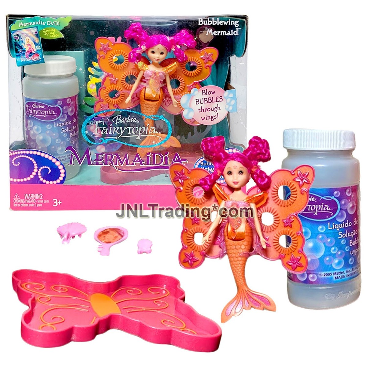 Year 2005 Barbie Fairytopia Mermaidia 4 Inch Doll - BUBBLEWING