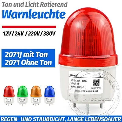 LED Blinkleuchte Warnlicht Blitzleuchte Rundumleuchte Buzzer - Ton/kein Ton - Bild 1 von 4