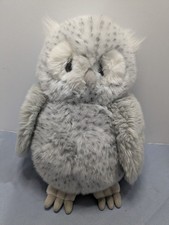 Russ Berrie Oogles Owl Plush Grey 9 Inch Heartcraft Made Soft Bird