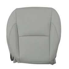 Gray Leather Perforated Passenger Side Bottom Replacement Seat Cover