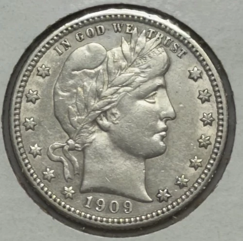 1909 25c Barber Quarter ** OE3366  ** Great For A Album