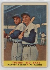 1958 Topps Tigers' Big Bats ( ) Harvey Kuenn Al Kaline #304 HOF 11z5