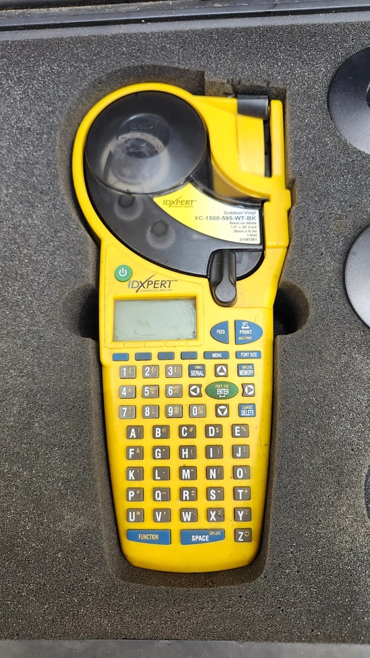 IDXPERT Handheld Portable Label Maker Printer w/ Case - Image 2 of 4