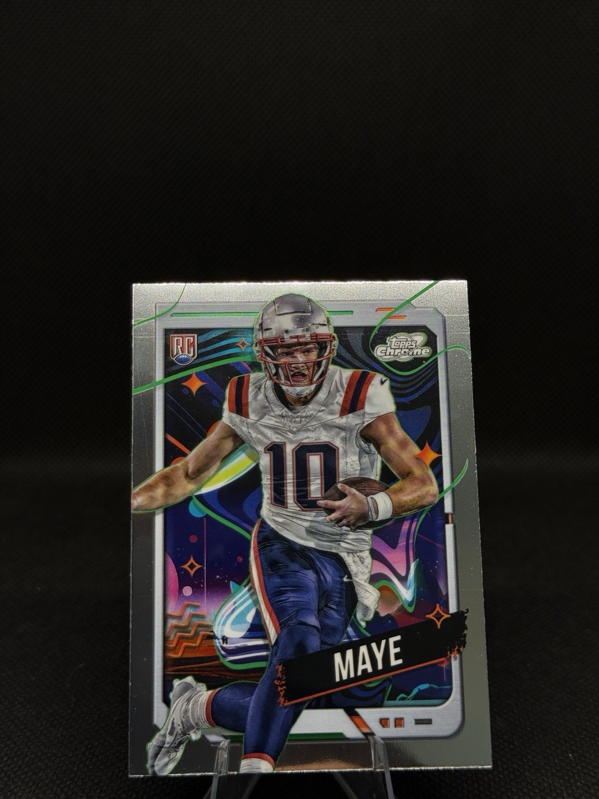 Topps Cosmic Chrome 2024 Drake Maye Patriots Rookie Football Card #162