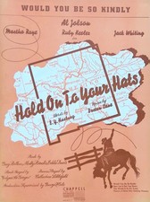 Would You Be So Kindly Sheet Music Hold On To Your Hats 1940 Musical Burton Lane