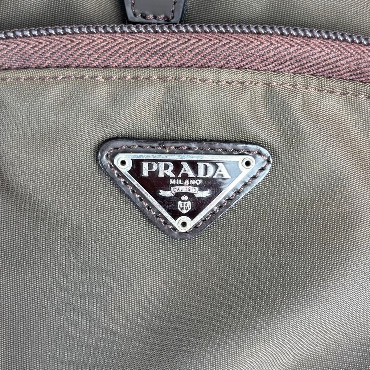 Excellent condition PRADA triangular logo backpac… - image 16