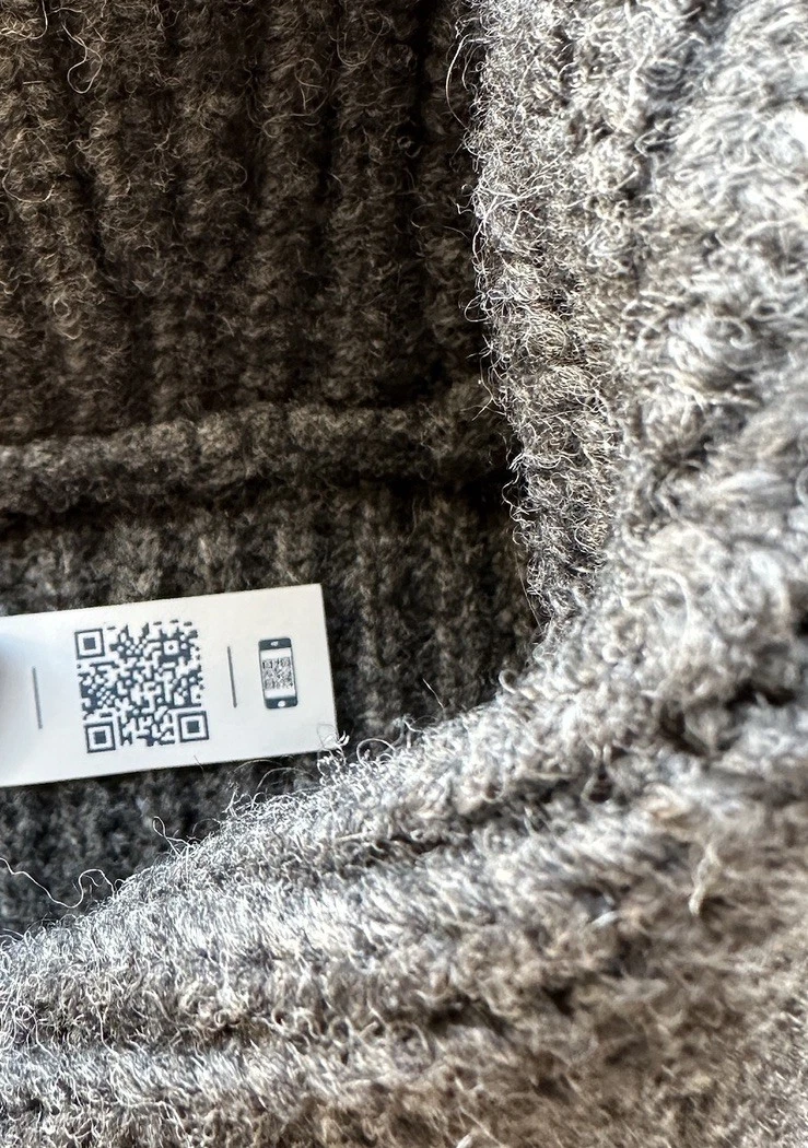 Polo Ralph Lauren Cárdigan Lana Punto Gofre M Mediano Gris Oscuro Hombre’s Nuevo