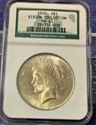 1922 PEACE DOLLAR BINION COLLECTION FAMOUS SILVER DOLLAR HOARD NGC MS62