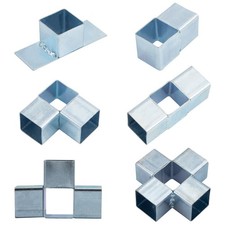 1-10x STEEL CONNECTOR JOINER 25mm SQUARE Tube Aviary Frame Trailer Cage DIY Gate