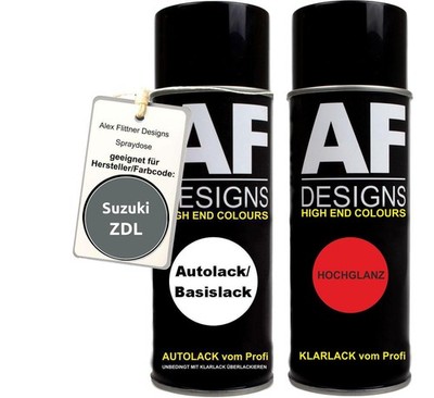 Spraydose für Suzuki ZDL Graphite Grey Perl Metallic Basislack Klarlack Sprühdos