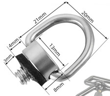 1/4  Stainless Steel D-Ring Screw   Camera  Video Accessory for Straps Lanyards