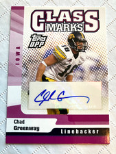 2006 Topps Draft Picks Prospects Chad Greenway Class Marks Auto RC #CM-CG Iowa