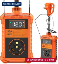 RV Surge Protector 30 Amp - 18000 Joules RV Adapter Plug with Waterproof Cover,