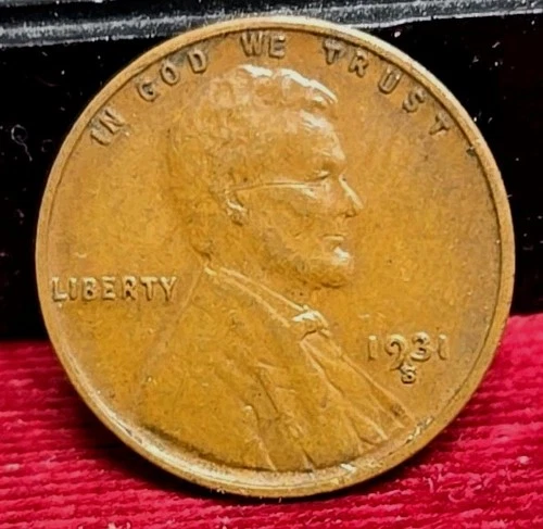 1931-S 1c. Lincoln Wheat Cent Scratched XF Details