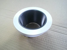 Elite Lighting Baffle Trim, 4", Black Baffle/White Trim B401P-WH