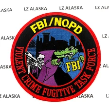 FBI / NOPD (NEW ORLEANS PD) VIOLENT CRIME FUGITIVE TASK FORCE PATCH PD14