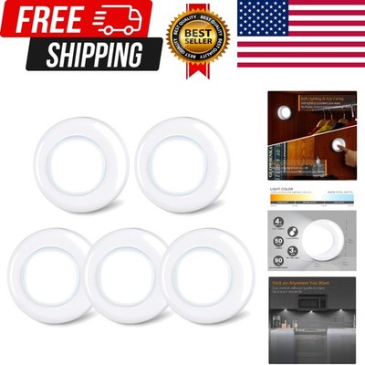 Push Tap Light, 2.8  Mini Night Touch LED Puck Lamp, Portable Under Cabinet L...