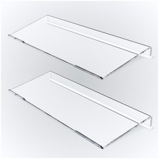 Acrylic Keyboard Stand Ergonomic Tilted Riser Clear Non Slip Tray 2 PCS