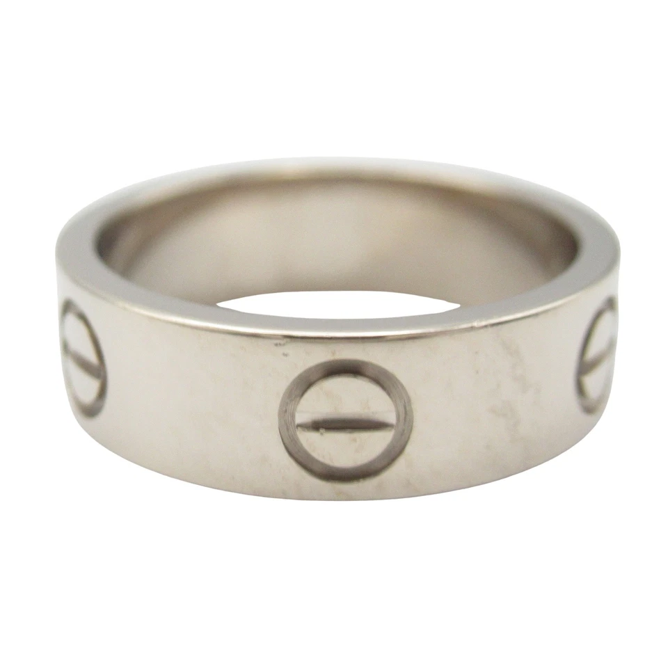 CARTIER Love Ring 18KWG White Gold Used unisex US size 5.75 #52 - Image 3 of 4
