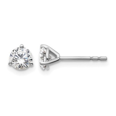 14k Weißgold 3/4 Karat zertifizierter im Labor gezüchteter Diamant VS/SI + G + rund komplett