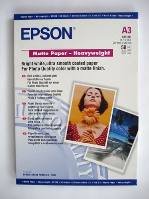 Epson Matte Paper - Heavyweight A3  - 7 x 50 Blatt = 350 Blatt