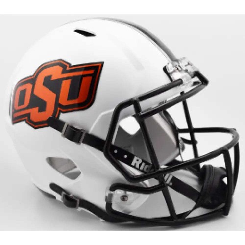 Oklahoma State Cowboys Full Size Speed Replica Football Helmet White - NCAA.