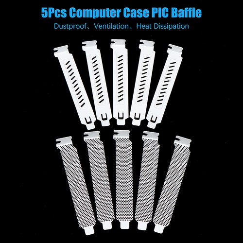 5Pcs Desktop Computer Host Chassis PCI Cooling Dust Filter PCI Slot Baffle Net - Afbeelding 12 van 14
