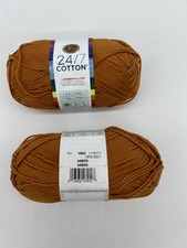 Cotton Yarn, 24/7 Lion Brand Mercerized Cotton Yarn Amber set of 2 