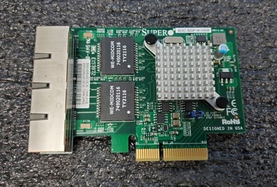 Supermicro AOC-SGP-i4-II008 1Gb Quad Port Adapter Intel i350 AM4 No Bracket