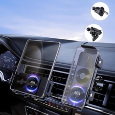 15W Fast Charging Wireless Car Charger Samsung Z Fold 7 6 5 4 Black-Dual Coil