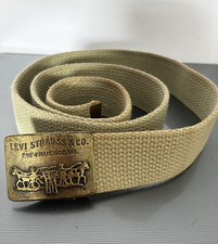 Vintage 1970's Levi Belt Buckle and 36 Inch Web Belt