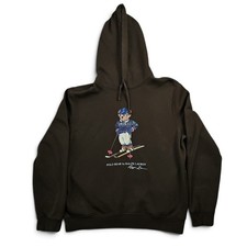 Polo Ralph Lauren Polo Bear Skiing Hoodie Men s M Brown Pullover Sweatshirt