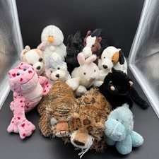 Ganz Webkinz Lot of 12 Plush Stuffed Animal Toy Horse Cat Dog Frog Hippo Bunny