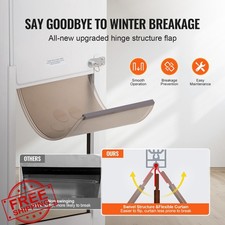 VEVOR Pet Door Sliding Glass 75-80" Adjustable Aluminum Tempered Glass