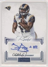 2012 Playbook Signatures Platinum 23/25 Terrance Ganaway #166 Rookie Auto RC 0v1