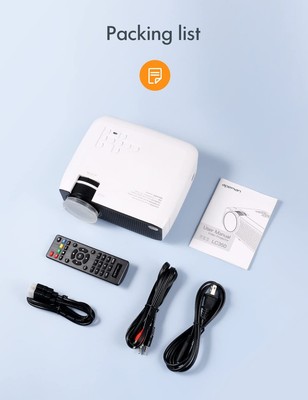 APEMAN LC350 3500 Lumen Mini Tragbarer LCD-Projektor - Weiß