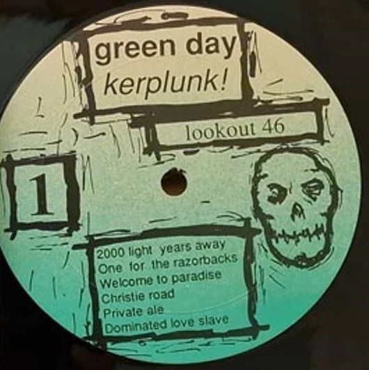 Green Day Kerplunk! Vinyl Record LP w Insert US 1991 Lookout! NM - Image 2 of 3