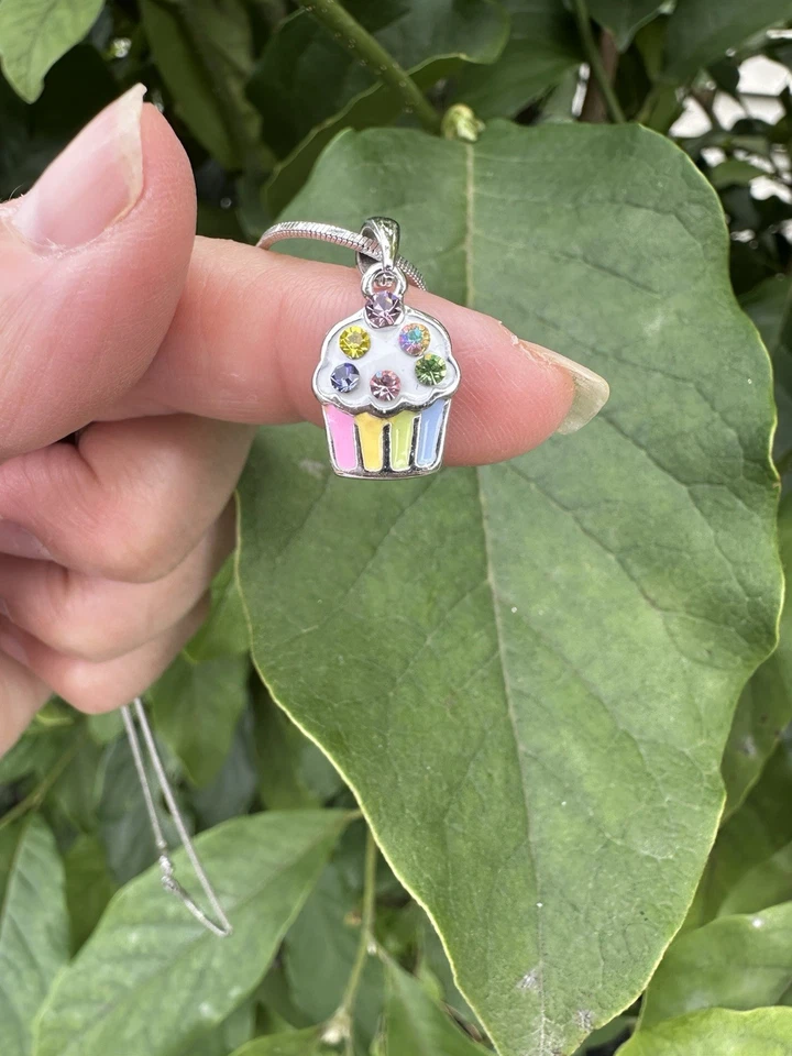 Collar Cupcake Niña Colgante Joyería Infantil 16” Collar Foto 4 de 4