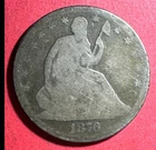 1876 US Seated LIBERTY SILVER Half Dollar! Philadelphia" Mint! Old US Coin!