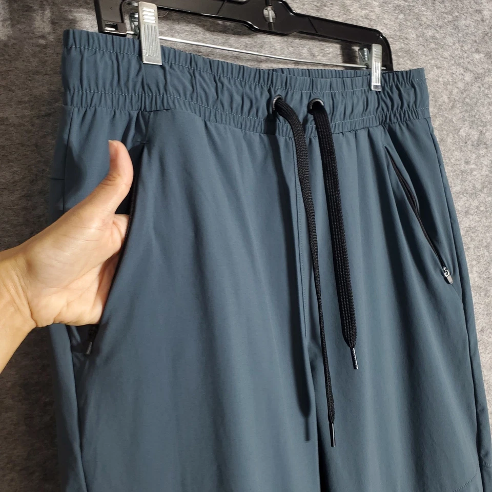 Pantalones de chándal Aeropostale Active para hombre azul medio cintura elástica bolsillos con cordón Foto 3 de 4