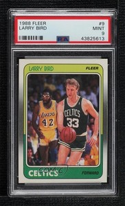 1988-89 Fleer Larry Bird #9 PSA 9 MINT HOF