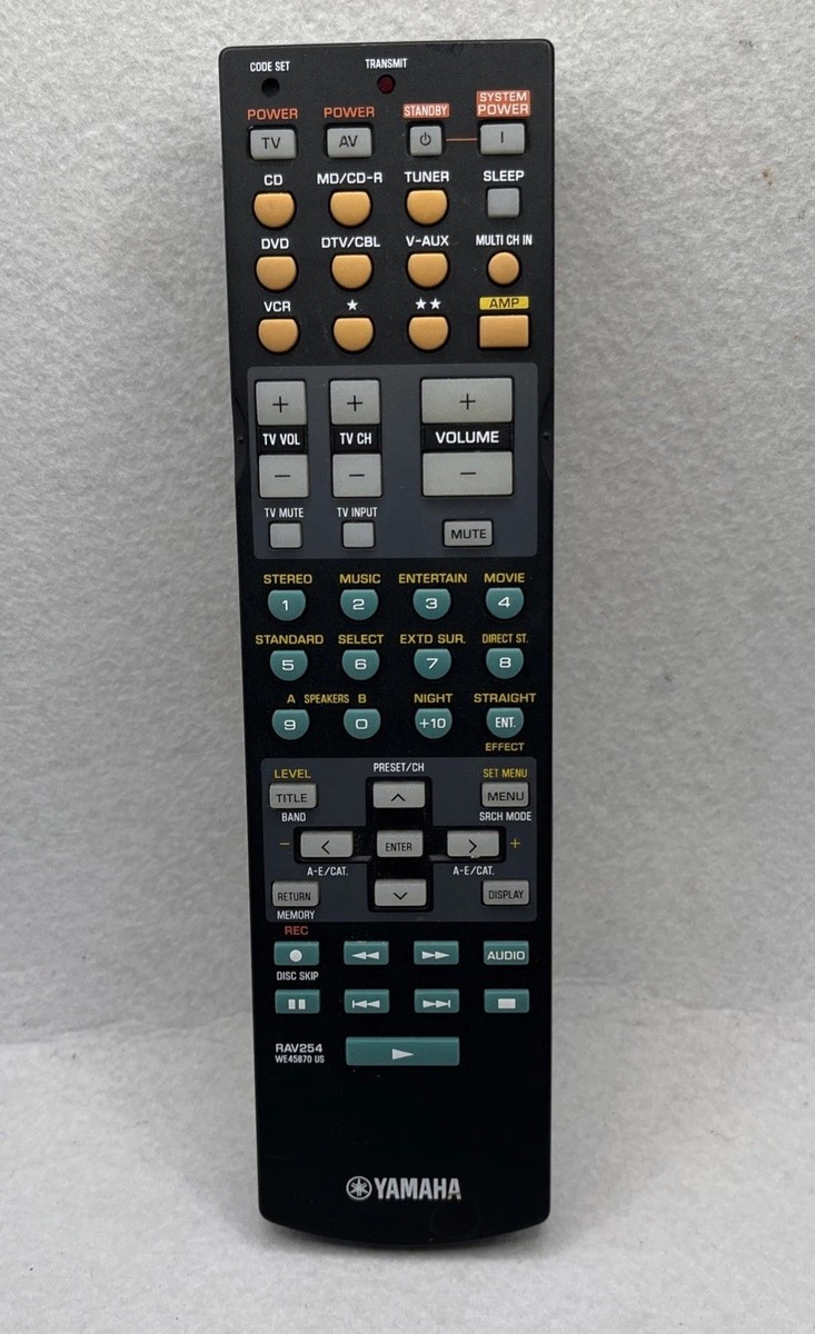 Yamaha RAV254 WE45870 US Remote Control ONLY REPLACEMENT OEM | eBay