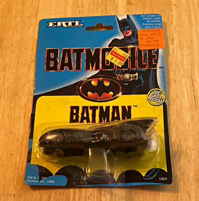 ERTL Batman Batmobile Diecast Metal Car Black 1989 Unopened Box