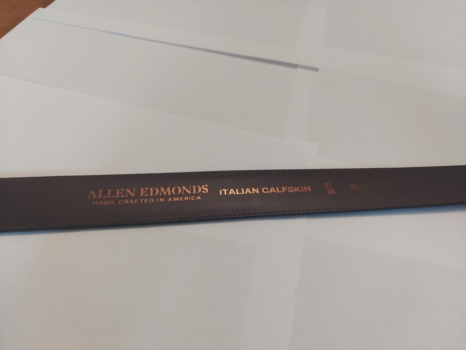 Allen Edmonds Cinturón Manistee Para Hombre, Café
