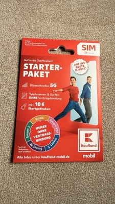 Kaufland Mobil SIM Karte Prepaid Starterpaket incl. 10  Startguthaben