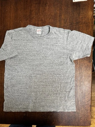 Whitesville Grey Heather Cotton Loopwheel T-Shirt Japan Sz Large - product listing photo