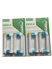 Replacement Brush Heads for Electric Toothbrush EB50-X  2 Packs of 4 = 8