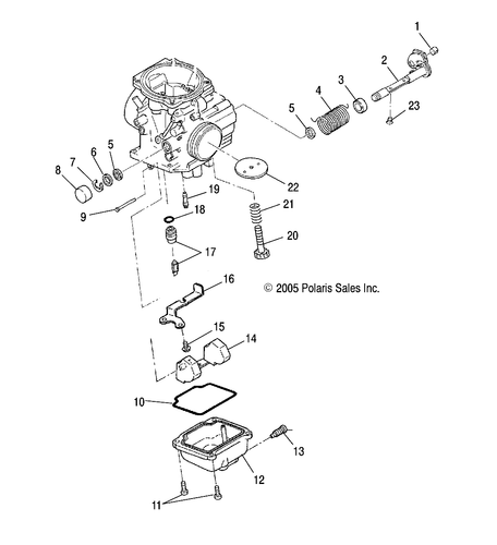 Polaris Throttle Shaft Assembly, Genuine OEM Part 3131602, Qty 1