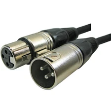 6 ft foot 3pin male to female shielded XLR mic PA DJ patch cable extension cord