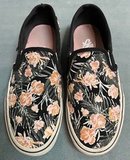 Womens Vans Floral Asher Slip-On Sneakers Shoes Sz 6.5 Graffiti